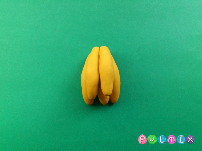 Как сделать бананы из пластилина поэтапно - шаг 5