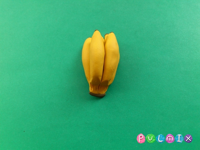 Как сделать бананы из пластилина поэтапно - шаг 7