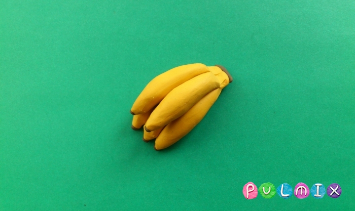 Как сделать бананы из пластилина поэтапно - шаг 8