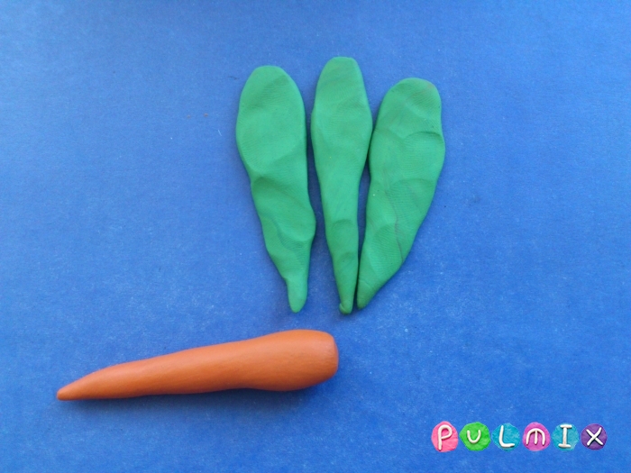 Как слепить морковку из пластилина поэтапно - шаг 4