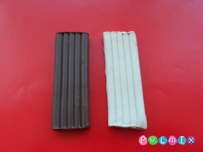 Как слепить шоколадные конфеты из пластилина - шаг 1