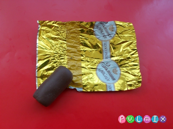 Как слепить шоколадные конфеты из пластилина - шаг 6