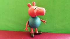 Как слепить из пластилина поросенка Джорджа персонажа мультсериала Свинка Пеппа
