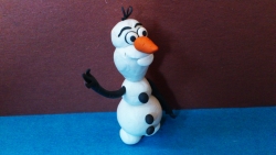 Как слепить из пластилина снеговика Олафа персонажа мультфильма Холодное сердце