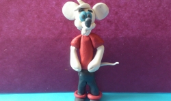 Как слепить из пластилина белую мышку из мультфильма Кот Леопольд