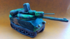 Как сделать танк модели Леклерк из пластилина