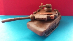Как слепить танк модели Т-90 из пластилина своими руками