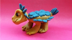 Как слепить динозавра Анкилозавра из пластилина для детей