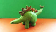 Как слепить динозавра Стегозавра из пластилина для детей