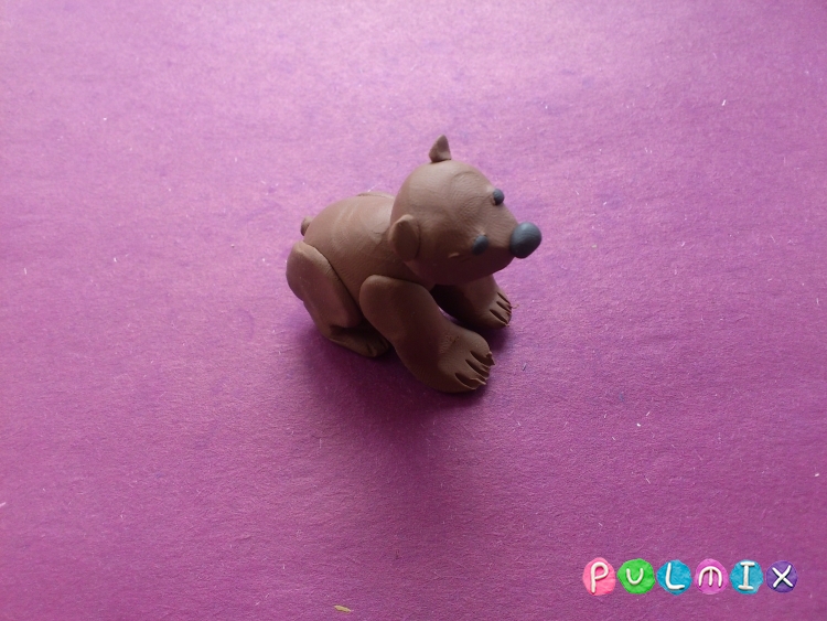 Лепим маленького медвежонка из пластилина поэтапно - шаг 8