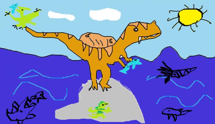 Лепим динозавра Трицератопса из пластилина
