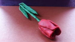 Как слепить тюльпан из пластилина своими руками